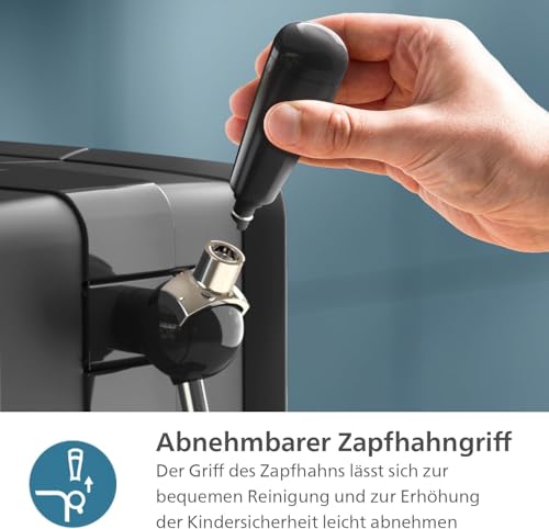 Philips PerfectDraft Bierzapfanlage für zu Hause, 6 l, Frisches, 3° Grad Kaltes Bier für 30 Tage mit LED-Anzeigen (HD3760/90)
