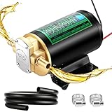 Mxmoonant Electric Fuel Transfer Pump Oil Change Pump, Self Priming Impeller Gear Pump, 3.2GPM Electric Scavenge Oil Extractor for Diesel Kerosene Marine Truck (24V)