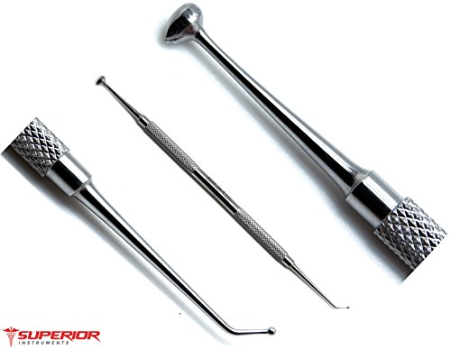 Ball Burnisher 1, 27/29, 27/34 Dental Amalgam Composite Filling 3 Pcs Instruments #TOP6
