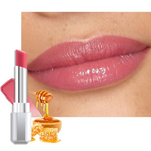 Image of evpct Hot Pink Honey Lipstick Tinted Lip Balm Oil Stick for Women, 13 | Sheer Lightweight, Moisturizing, Shine, Volumizing, Hydrating Nourishing Serum for Glossy Nourished Lips, Cruelty-Free Vegan