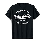 Classic Vintage Retro Charlotte Queen City NC USA Novelty T-Shirt