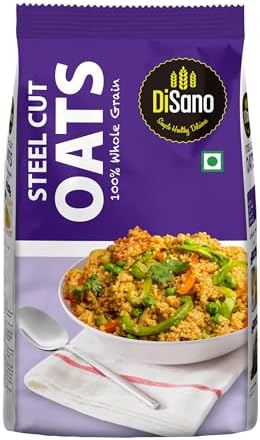 DiSano Steel Cut Oats 1kg, High Fibre, Wholegrain, Preservative Free, Source of Protein