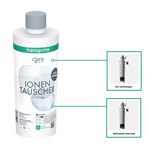 hansgrohe Filter Ionen-Tauscher und Aktivkohle, Filterkartusche für Aqittura M91, Wasserfilter, Ersatzfilter, Filterkapazität 800 Liter bei 15° dH