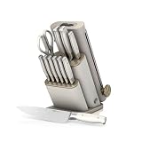 Ninja StaySharp 13-teiliges Messerblock-Set mit abnehmbarem Messerschärfer – Steingold NK32013EUUKSD1