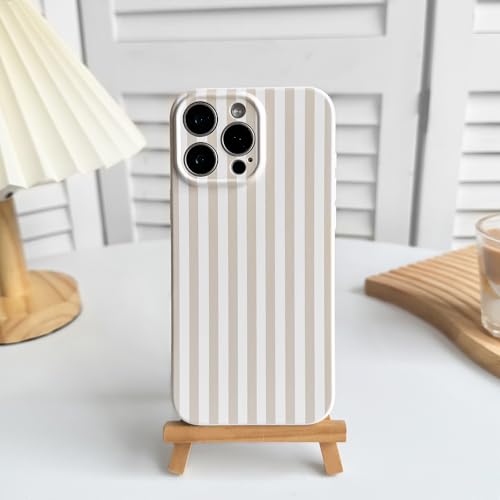Lovmooful Compatible for iPhone 15 Pro Max Case Cute Color Striped with Aesthetics Design for Girls Women Soft TPU Shockproof More Protective Girly for iPhone 15 Pro Max Case-Apricot by Lovmooful - Used condition - Image 2