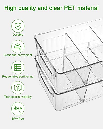 Gefrierschrank Organizer 3er-Set – Stapelbare Metallkörbe 37,2x18x14 Cm, Mit Griff, Rutschfest