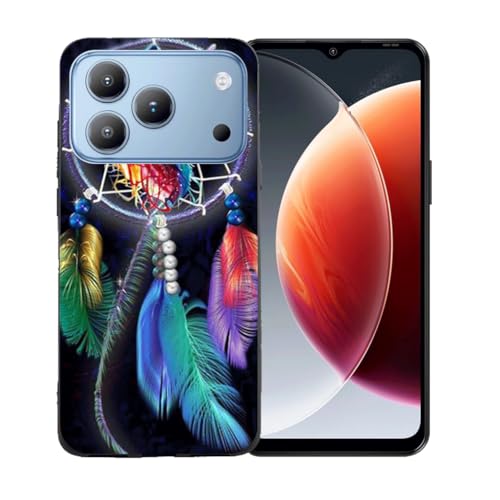 LCEHTOGYE �K�p Blackview Wave 7C�p�P�[�X�A�K�p Blackview Wave 7C (6,56")�ƌ݊����̂��钴���^�u���b�N�\�t�gTPU�V���R���Q���P�[�X�ی�J�o�[ - BST4