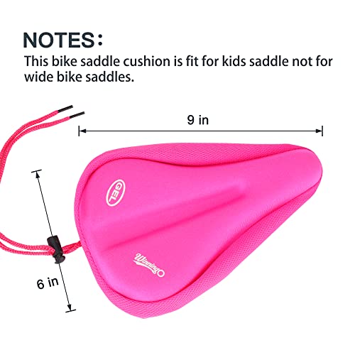 Winningo Gel Kids Bike Seat Cushion Cover, Anti-Slip Child Bike Seat Cover Comfortable Adjustable Small Bicycle Saddle Pad, 9'' X 6'' #TOP6