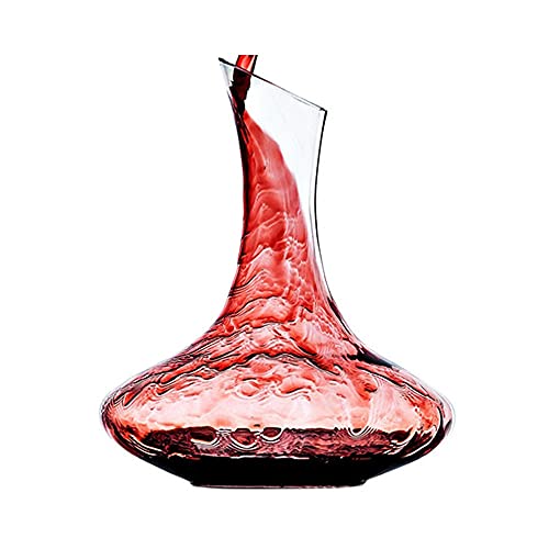SkySnow Weindekanter 100% Bleifreie Weinkaraffe aus Kristallglas, Weinbelüfter Rotweinkaraffe, Decanter 1.5L Wein-Dekantiergefäß Glasbelüftungsweinkaraffe, Weingeschenk Weinzubehör Cover