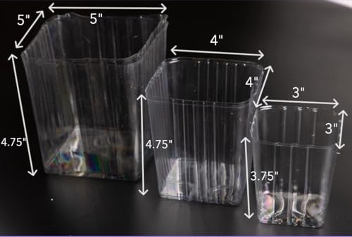 Clear Plastic Liner Inserts for Wood Boxes and Planters (5”x 5.75”) (Sell in Pack of 12) (to fit Square 6" Planter) (L060606) by Generic - Image 2