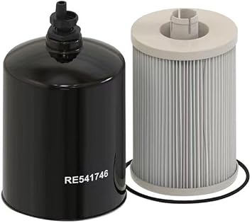 RE541746 Fuel Filter Kit Fit for John Deere 250G, 290G, 620G, 622G, 624P, 624K, 624L, 640L, 643L, 644G, 648L, 748L, 750K, 755K, 843L, 850K, 950P, 1070E, 1110E, 1170E, 1210E, 1510E