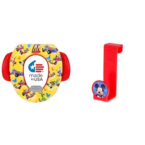 Disney Mickey Mouse "Track Adventures" Soft Potty Seat and Potty Training Seat with Mickey Mouse Potty Storage Hook