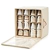 Zicoto beautiful shoe organizer for your closet spacious linen shoe storage box with adjustable compartments for space saving storage quality holder to store your shoes for easy access  urban country home decor