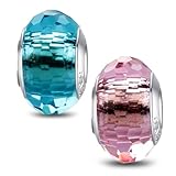 MICOO 925 Sterling Silver Charms for Bracelets,Fashion DIY Dangle Pendants Beads Simulated Birthstone Charms,Birthday Gifts for Women