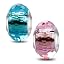 2 Pale blue and Pink Charms