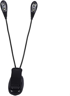 Clip on Reading Light for Bed, Clip on Light, Book Light, Flexible 2 Dual Arms Clip on 4 LED Light, Reading Lamp for Book Reading Tablet Lamp