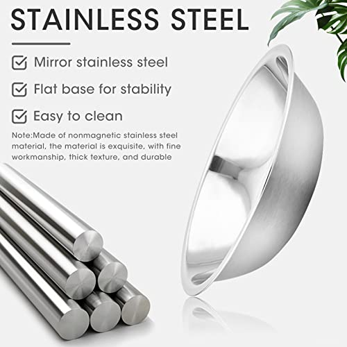 Heavy Duty Stainless Steel Mirror Finish Commercial Restaurant Mixing Bowl 3 Quart (Set Of 3) #TOP3