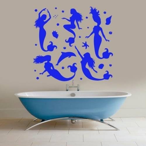 Amazon.com: Mermaid Wall Decals Water Decal Vinyl Sticker Kids Art Home ...