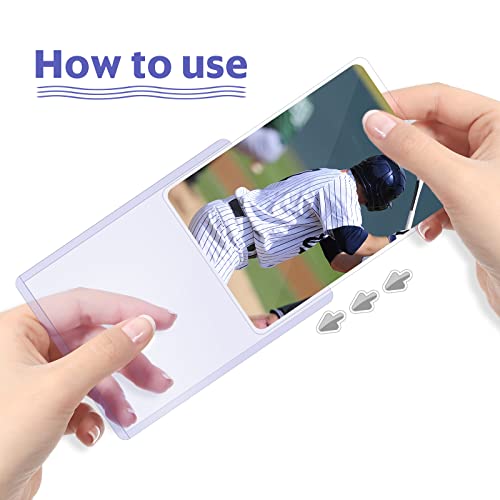 100 Count Toploaders For Cards,Baseball Card Protector, Toploaders Card Sleeve With 100 Count Clear Soft Baseball Card Sleeves,3" X 4"Hard Plastic Card Sleeves For Baseball Cards,Sports Cards #TOP4