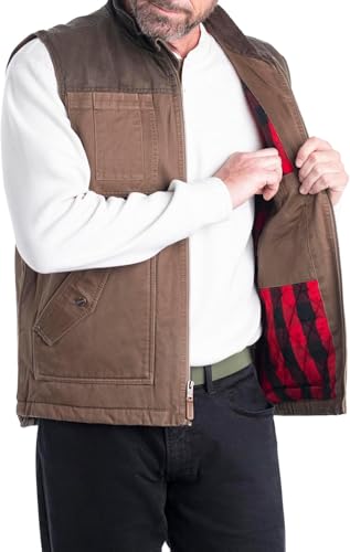 Legendary Whitetails mens Tough as Buck Vest for Men, Work Flannel Lined Hunting Outerwear, Casual Western Insulated Zip Up4