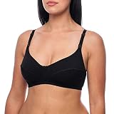 frugue Reggiseno Allattamento Cotone Senza Ferretto Gravidanza Donna Nero IT 3B (EU 80B)