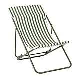 Lafuma MOBILIER   Transat Jardin Pliable   Chilienne Multi Positions   Maxi Transat   Airlon   Vert Rayure Moss   Fabriqué en France   LFM5393_A000   Garantie 5 Ans   L.83xl.62xH.91cm