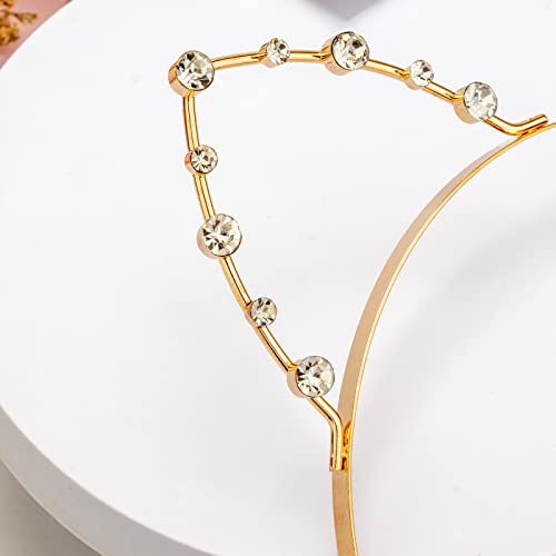Dreshow 2 Pack Golden Rhinestone Cat Ears Women Cosplay Fashion Headband Hair Accessories #TOP2