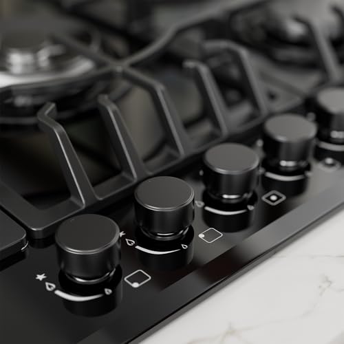 Empava 30 in. Gas Stove Cooktop 5 Italy Sabaf Sealed Burners NG/LPG Convertible in Black Tempered Glass, 30 Inch by Empava - Image 4