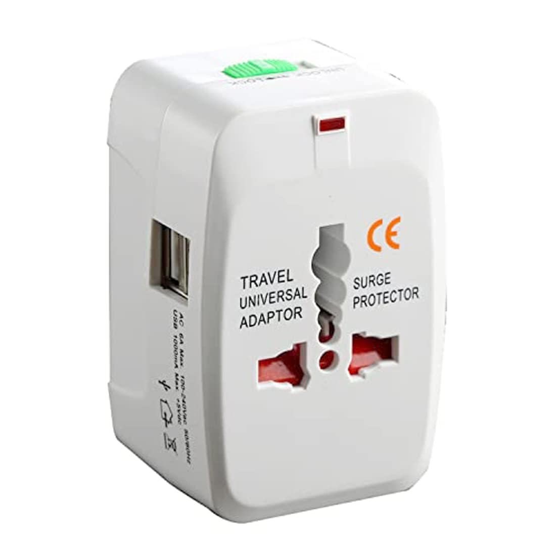 fagva universal travel adapter - 3 in 1 worldwide travel adapter with dual usb - universal socket with 2x usb-a 2.4a - for us, uk, europe & smart phone, laptop, mobile, camera, tablet more