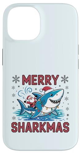 Merry Sharkmas AO[Z[^[ T^ CfBO V[N Cgt X}zP[X iPhone 14 p