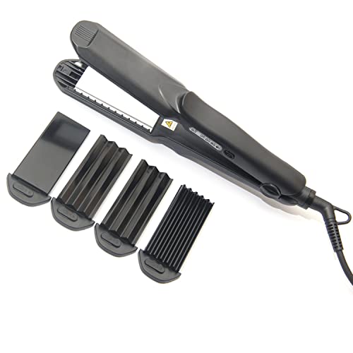 Plancha de cabello 4 en 1 con placas intercambiables de cerámica y turmalina miniatura 1