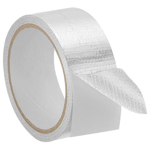 Image of PATIKIL Duct Tape, 1.57 Inch x 32.8 Ft(10.94 Yards) 5.91 Mil Heavy Duty Aluminum Foil Tape Waterproof Glass Fiber Insulation Heat Resistant for Ductwork HVAC Sealing Patching, 1 Roll
