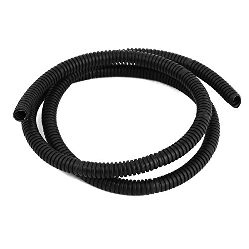 sourcingmap Gaine Cable électrique Fil Protection Tube de conduit ondulé flexible en plastique de 1 m 8 x 10 mm pour jardin, bureau noir