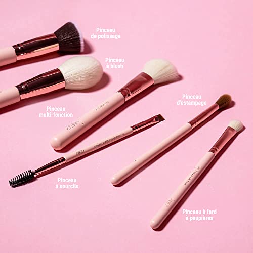 SINCERO SALON Flat Eyeshadow Brush I Perfect for Applying Cream, Liquid Eyeshadows I Rose Gold, 100% Vegan, Cruelty-Free Eye Shadow Brush I Eyeshadow Brushes & Eyeshadow Applicators, Perfect as a Gift - Image 4