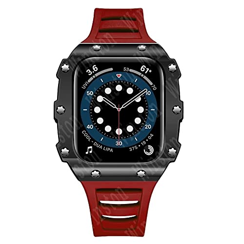 Bracelet Apple Watch fibre de carbone boîtier céramique 41mm 45mm