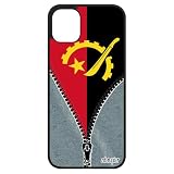 utaupia Cover per iPhone 11 in silicone con bandiera angolana angolana portatile, coppa africana, coppa del mondo, 128 GB, colore: nero