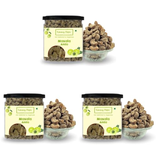 Image of Tummy Pops | Masala Amla Candy Digestive Churan - 350gm Jar | Hygienically Prepared & Packed | Handmade & Sun-Dried After Meal Digestives (Pack of 3)