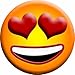 Smiling Face Hearts Novelty Metal Circular Sign C-532