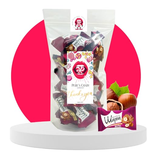 PERE’S CANDY - Nasch Bueno Lila 400g - Knusprige Waffel mit Schokoladenfüllung und ganzer Haselnuss - Süßigkeiten Großpackung - Einzeln Verpackt - Ideal als Geschenk und Teilen