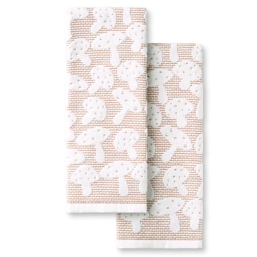 Martha Stewart Woodland Harvest Jacquard Mushrooms Kitchen Towel 2-Pack Set,