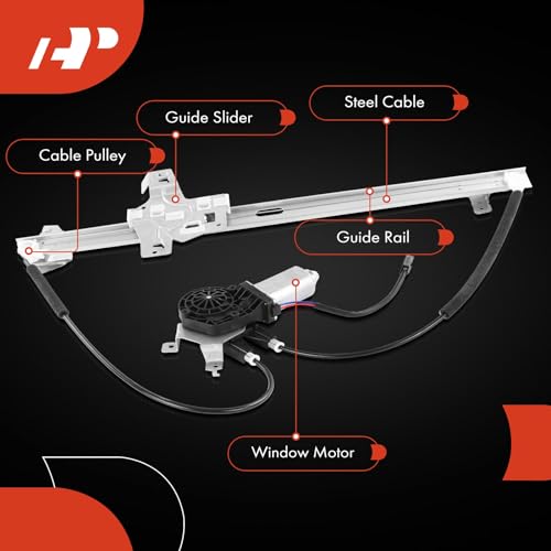 Image of A-Premium Front Passenger Side Power Window Regulator with Motor (2-Pin)