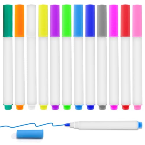 Lot de 12 marqueurs colorés pour tableau mémo LED, compatibles avec les tableaux lumineux en acrylique et tableau mémo effaçables à sec