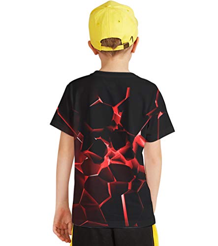 Image of Linnhoy Kids 3D Print Fashion Graphic T-Shirts for Boys Girls 6-16 Years