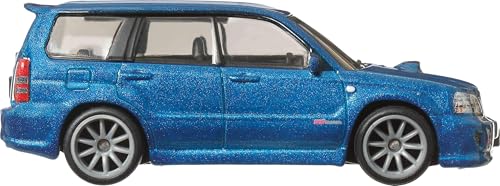 Image of Hot Wheels Premium Car Culture Collectible Toy Car, 1:64 Scale Die-Cast Subaru Forester STI, Modern Classics Vehicle with Real Riders Tires, Blue