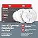 FireAngel Optischer Rauchmelder 2er-Pack- FA6120-INT-T2 Rauchmelder mit 10 Jahre Batterie für Ihr Heim mit Test-/Stummschaltungstaste - Ersatz für ST-622/ST-620 - Feuermelder mit Frühwarnsystem - Weiß