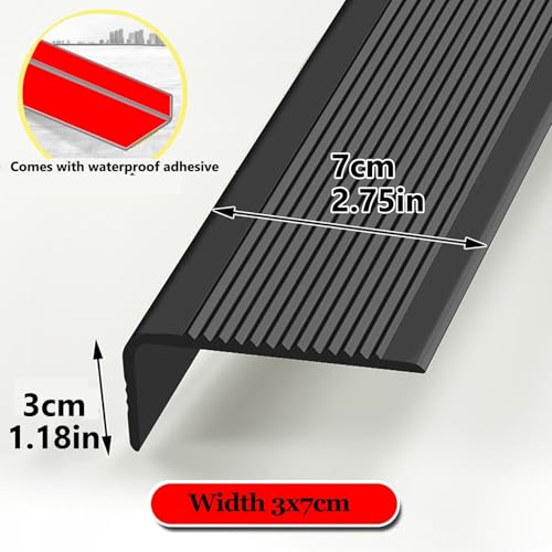 Perfil de PVC autoadhesivo de borde elegante nero para escaleras de diseño interior 3