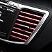 20 Pieces Car Air Conditioner Decoration Strip for Vent Outlet, Universal Waterproof Bendable Air Vent Outlet Trim Decoration, Suitable for Most Air Vent Outlet, Car Interior Accessories (Red)