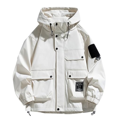 Veste pluie homme imperméable à manches longues à capuche