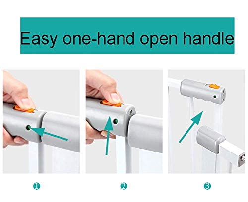Barrière de sécurité blanche pour bébés avec fixation par pression stable