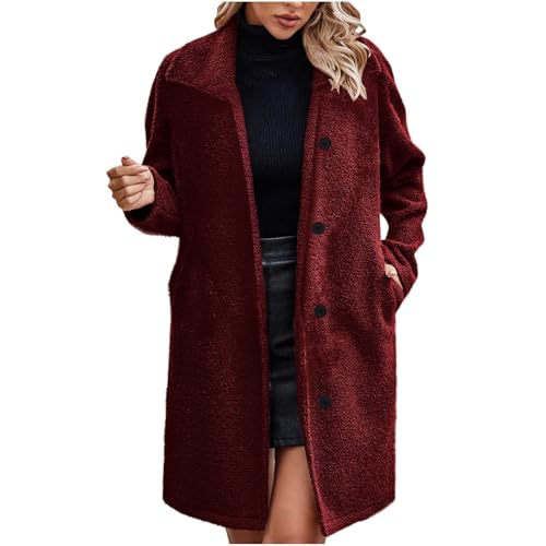 Coat for Juniors Winter Fall Long Sleeve Warm Fuzzy Basic Outfit Women 2025 Fashion Regular Fit